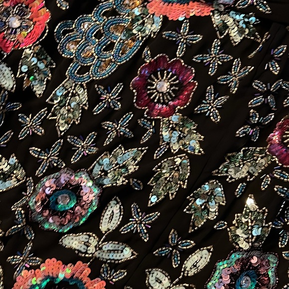 INCREDIBLE Beaded Evening Cocktail Wrap Dress - US 10 - Picture 10 of 10